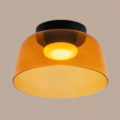 Layered Glass Ceiling Light Modern Multi-Tier Flush Mount Fixture with LED Hardwired for Kitchen Dining Room Bedroom Living Room