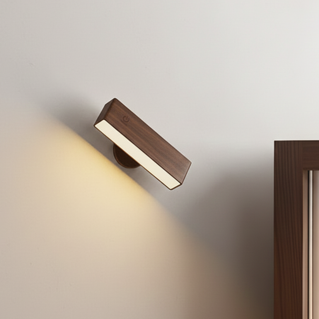 Magnetic Swivel Wall Light with 360° Rotation & Touch Dimmer – Rechargeable Cordless Reading Lamp for Bedroom, Living Room & Home Office