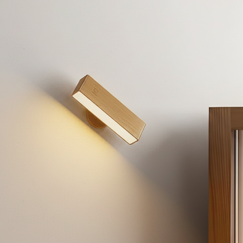 Magnetic Swivel Wall Light with 360° Rotation & Touch Dimmer – Rechargeable Cordless Reading Lamp for Bedroom, Living Room & Home Office