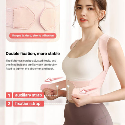 Comfortable Back Support Belt with Padded Shoulder Straps