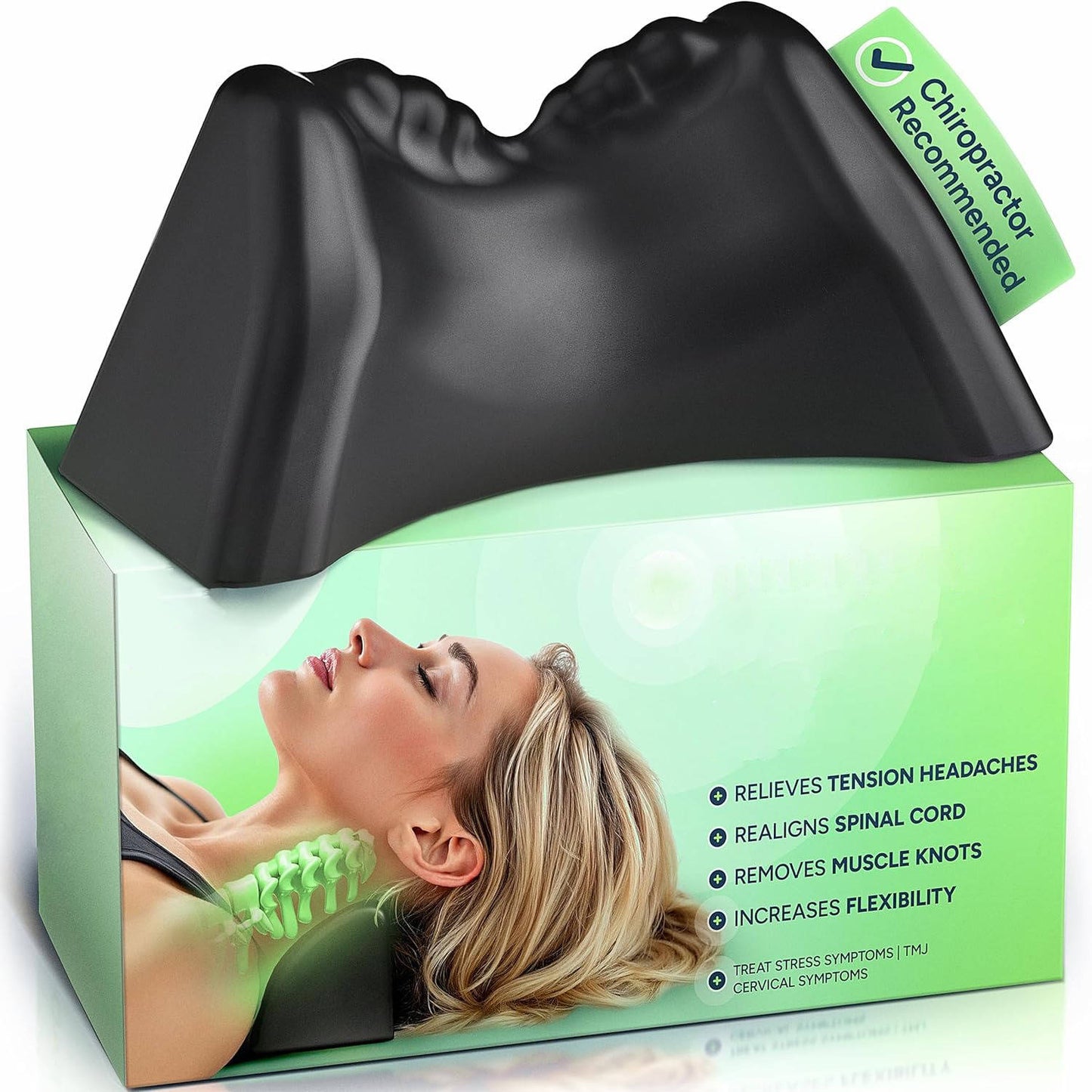 Contour Neck Pillow with Memory Foam and Removable Cover