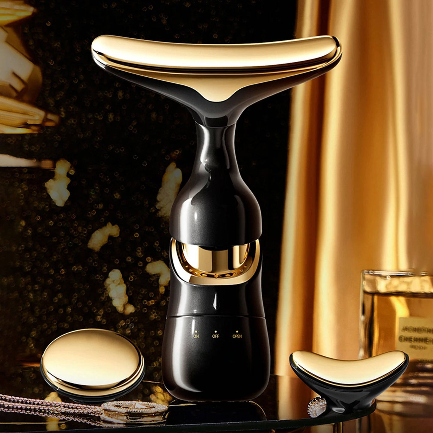 Portable Face Massager with 3 Detachable Tips for Beauty