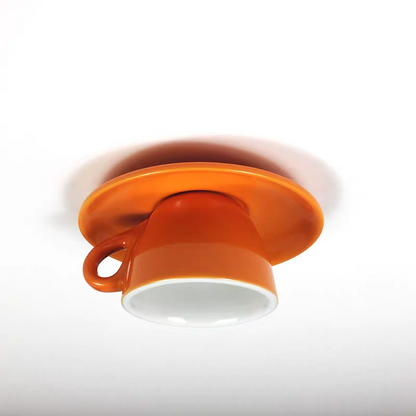 Flush Mount Cup-Shaped Ceramic LED Fixture for Bedrooms, Kids' Rooms & Living Spaces – Decorative G4 Overhead Lighting