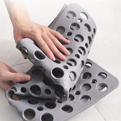 Non-Slip Textured Bath Mat with Suction Cups for Shower and Tub Safety Gray Blue White Pink Green Yellow Available