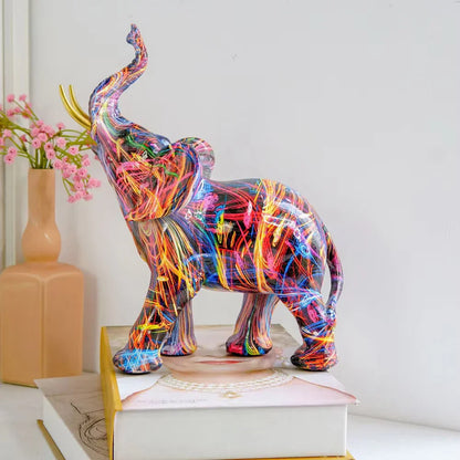 ColorTusks – Graffiti Elephant Figurine