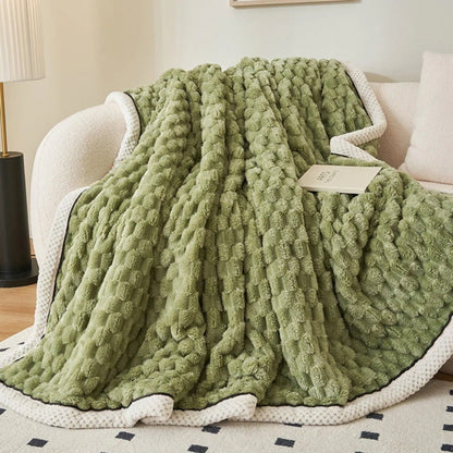 Textured Sherpa Fleece Throw Blanket for Couch Bed & Year-Round Comfort in Multiple Sizes & Colors for Living Room Bedroom Decor