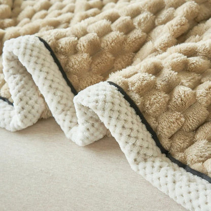 Textured Sherpa Fleece Throw Blanket for Couch Bed & Year-Round Comfort in Multiple Sizes & Colors for Living Room Bedroom Decor