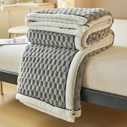 Textured Sherpa Fleece Throw Blanket for Couch Bed & Year-Round Comfort in Multiple Sizes & Colors for Living Room Bedroom Decor