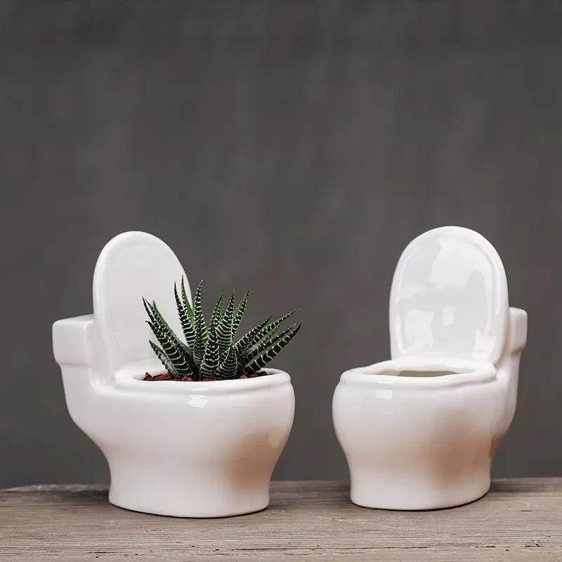 Artisan Crafted Clay Bathroom Plant Holder