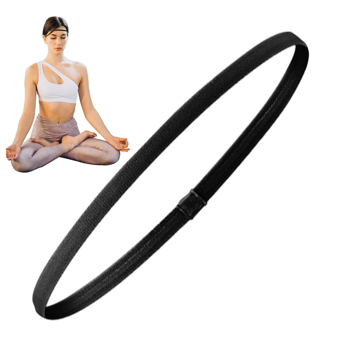 Stretchy Non-Slip Athletic Headbands for Women — 4-Pack Workout Hair Bands for Running, Yoga, Gym