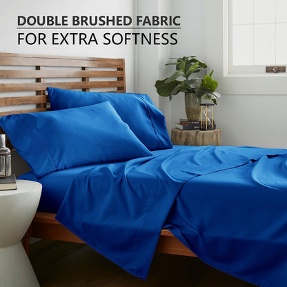 Luxurious Queen Bedding Set | Cooling Polyester Fabric for Ultimate Comfort | 4-Piece Collection for Relaxed Sleep