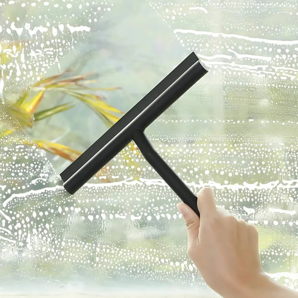 Silicone Bathroom Squeegee for Glass Shower Doors, Mirrors & Tile – Streak-Free Wiper with Ergonomic Handle for Daily Water Removal
