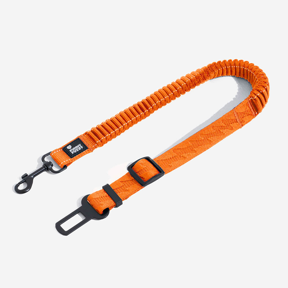 Adjustable Pet Safety Harness Tether for Car Travel with Reflective Strap & Elastic Shock Absorber for Dogs