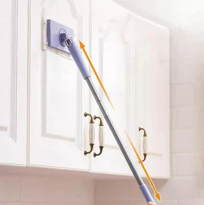 Hands-Free Flat Mop System with Swivel Head & Wall Mount for Hardwood, Tile & Laminate Floors | Easy-Release Pad Changer