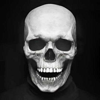 Articulated Human Skeleton Mask Full Head Latex Skull with Moving Jaw for Costume Parties Cosplay Horror Events Haunted Houses Adults Unisex