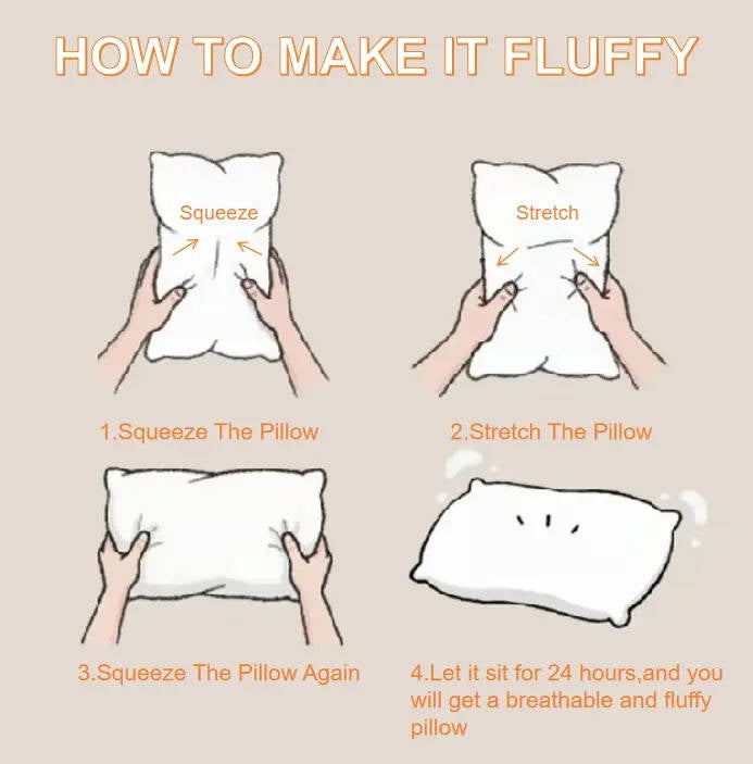 Plush Quilted Bed Pillows Hypoallergenic Fill for Side Sleepers