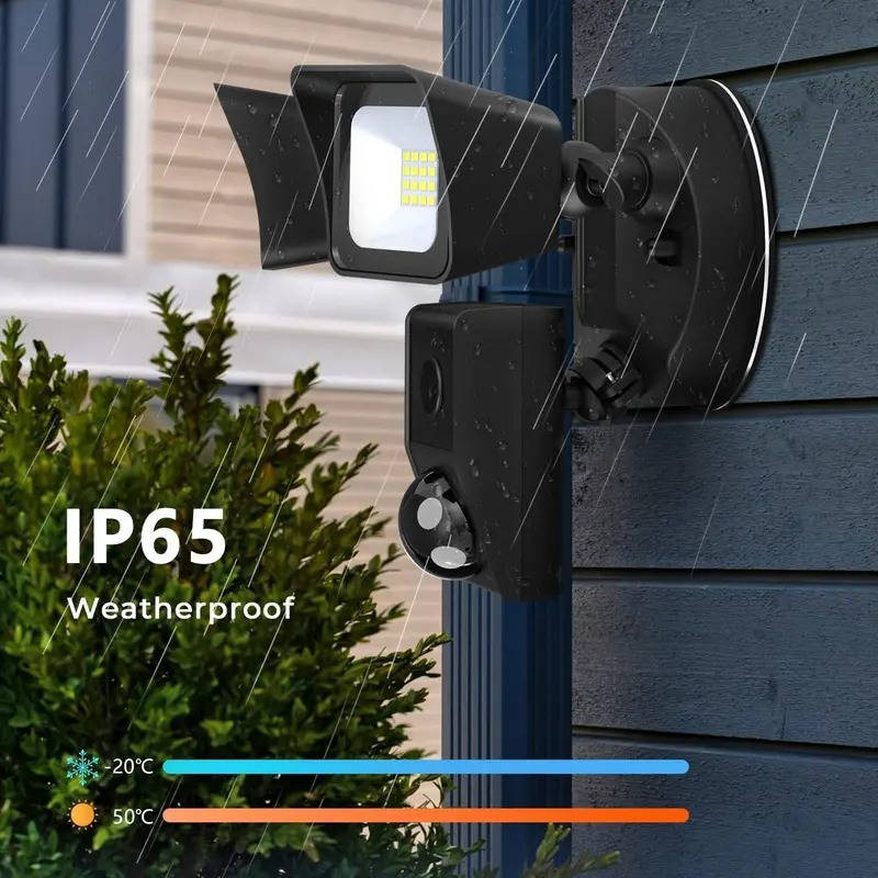 Bright LED Security Light with Camera and Motion Detection