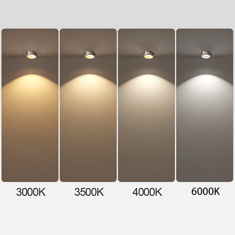 Swivel-Head LED Ceiling Spotlight in Aluminum Housing with Flush-Mount Design for Bedrooms, Kitchens & Hallways