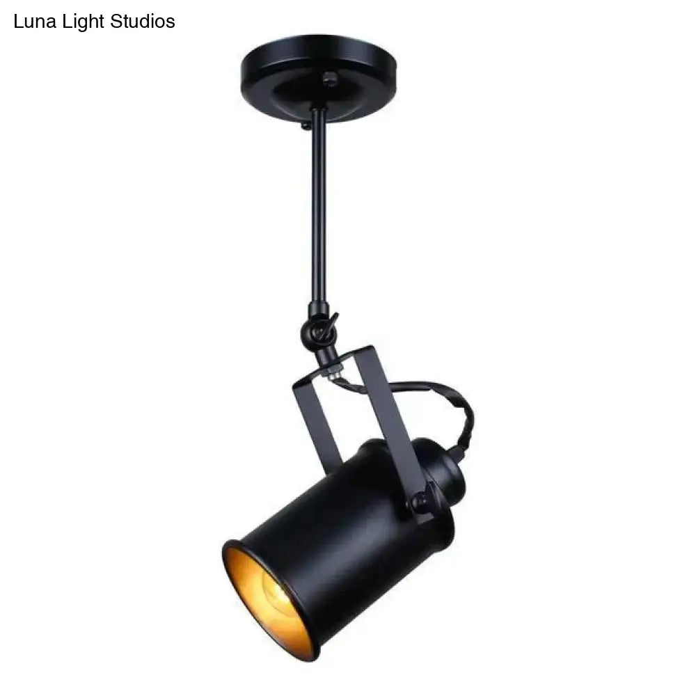 Adjustable Height Black Metal Pendant Light for Kitchen Island, Dining Room & Restaurant | Dimmable E26 Socket Industrial Hanging Fixture