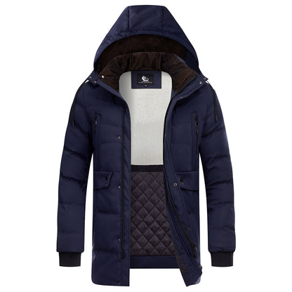 Waterproof Insulated Winter Parka Jacket with Detachable Hood for Men | Cold Weather Outdoor Coat with Padded Lining