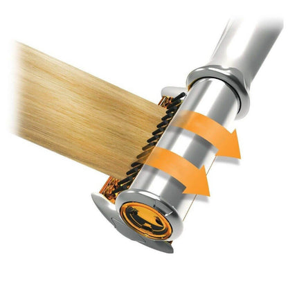 Dual-Function Rotating Barrel Hair Tool with Ionic Bristles for Curls and Smooth Styles | Ceramic Heated Styling Wand with Auto Shutoff for