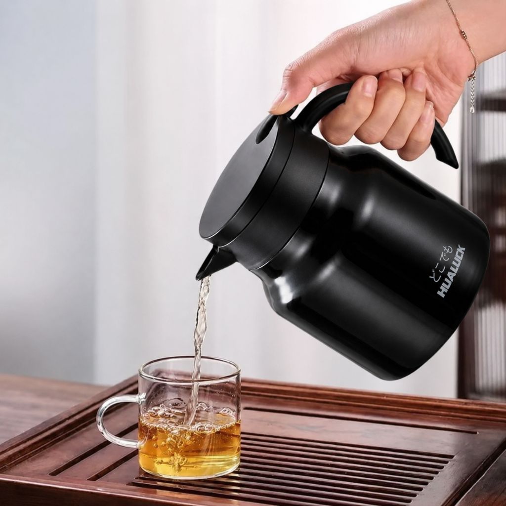Vacuum Insulated Tea Carafe 27 oz with Removable Infuser – Double-Wall Stainless Steel Hot & Cold Beverage Server for Loose Leaf Tea Coffee