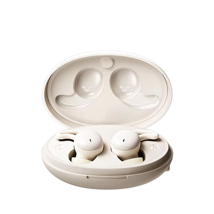 Sleep Earbuds with Passive Noise Isolation – Side Sleeper Comfort Design, 5-Hour Battery, Bluetooth 5.3, Touch Controls, Soft Silicone Fit