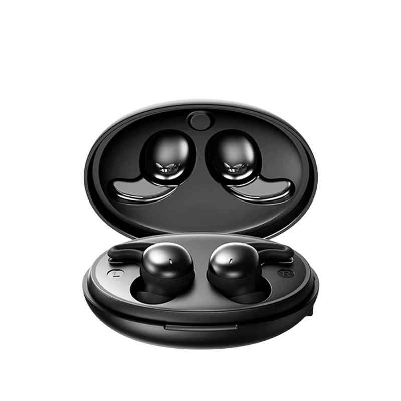 Sleep Earbuds with Passive Noise Isolation – Side Sleeper Comfort Design, 5-Hour Battery, Bluetooth 5.3, Touch Controls, Soft Silicone Fit