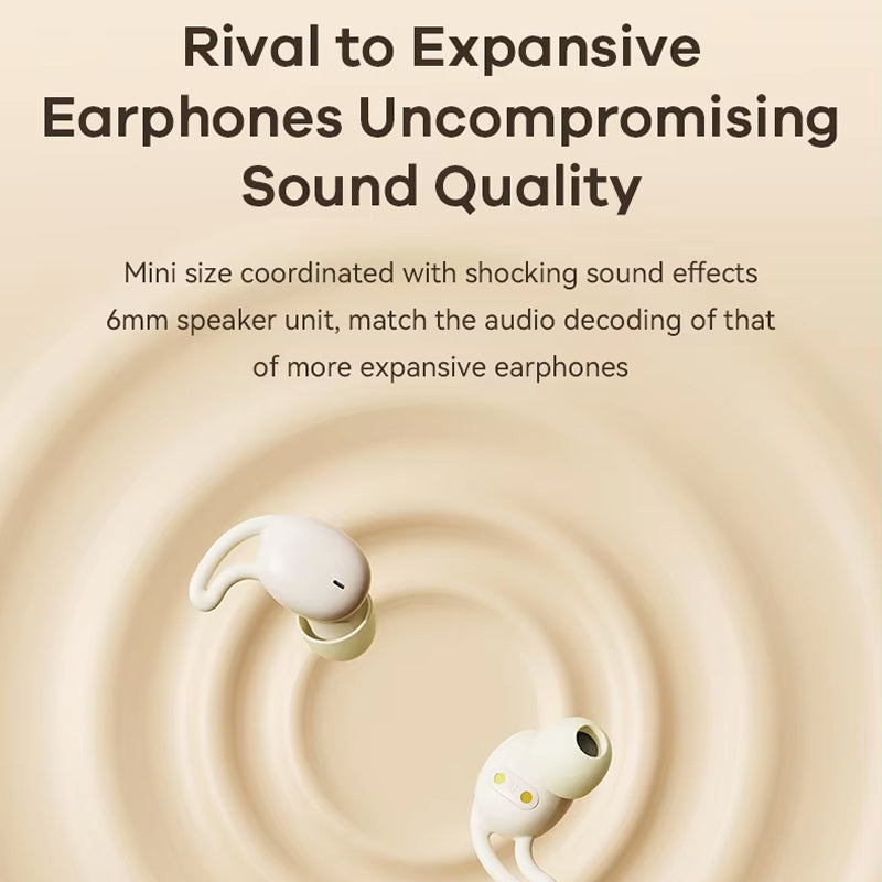 Sleep Earbuds with Passive Noise Isolation – Side Sleeper Comfort Design, 5-Hour Battery, Bluetooth 5.3, Touch Controls, Soft Silicone Fit