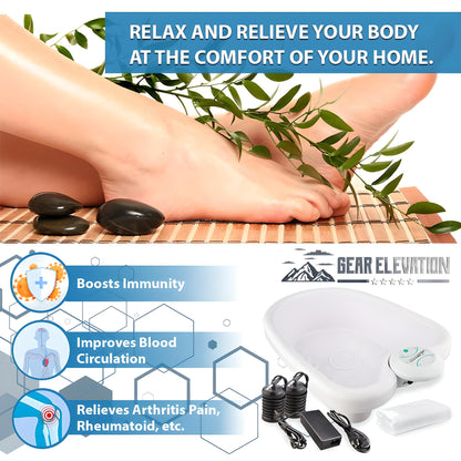 Ionic Foot Spa System for Home Wellness and Relaxation – Professional Detox Bath with Array