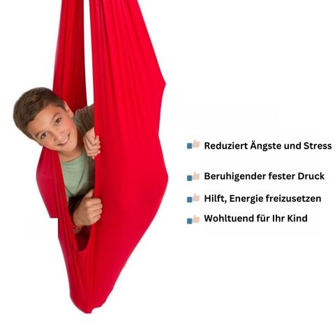 Sensory Swing Pod for Kids – Calming Cocoon Hammock Chair for Focus, Relaxation & Body Awareness – Stretchy Fabric, Indoor Therapy Swing