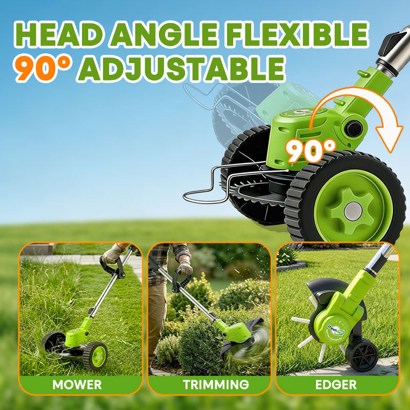 Electric Weed Eater, Electric Weed Wacker, Lawn Edger, Battery Powered Grass Cutter, 3 in 1 Battery Weed Trimmer