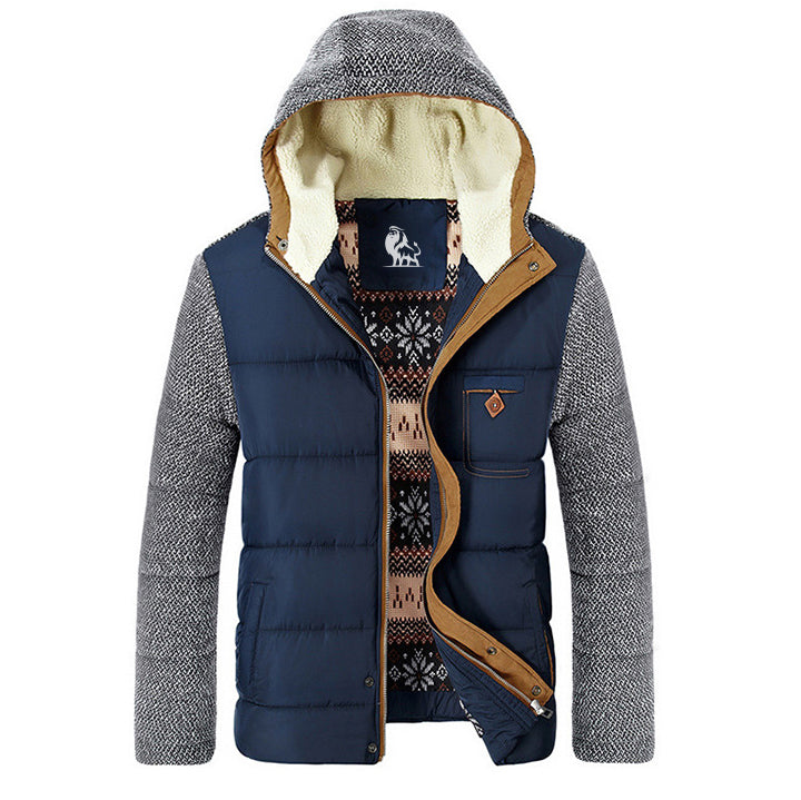 Insulated Polyester Fleece Jacket - Water-Resistant Outerwear for Cold Weather - Men's Casual Winter Coat with Scratch Protection