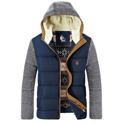 Insulated Polyester Fleece Jacket - Water-Resistant Outerwear for Cold Weather - Men's Casual Winter Coat with Scratch Protection