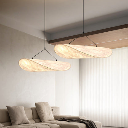 Cloud Silk Pendant Light, Japanese Minimalist Ceiling Fixture, Adjustable Hanging Lamp for Dining Room & Bedroom, Soft Ambient LED