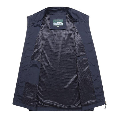 Quick-Dry Mesh Vest for Men Multi-Pocket Outdoor Fishing Hiking Travel Sleeveless Jacket Breathable Lightweight Adventure Gear