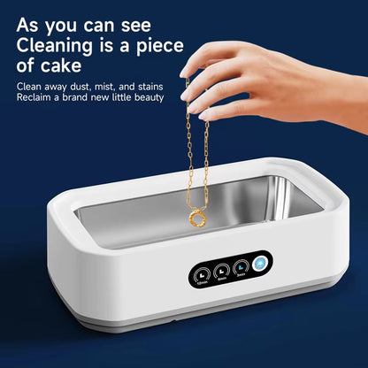 Ultrasonic Jewelry Cleaner 22oz Tank Sonic Vibration for Rings Glasses Watches Dentures 3 Timer Settings Quiet Operation Stainless Steel