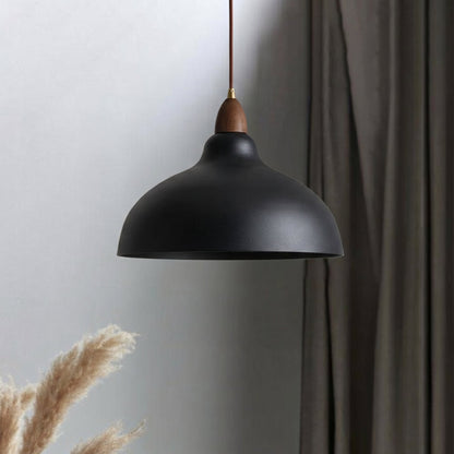 Nordic Wood & Metal Pendant Light – Height-Adjustable Drop Ceiling Fixture for Kitchen Island & Dining Room