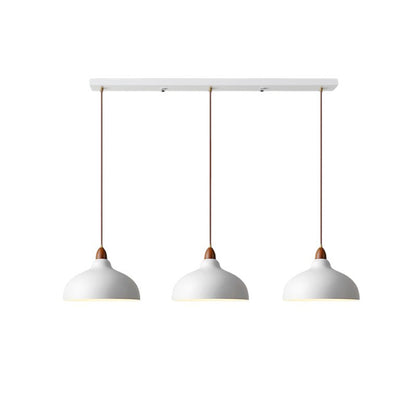 Nordic Wood & Metal Pendant Light – Height-Adjustable Drop Ceiling Fixture for Kitchen Island & Dining Room