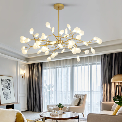 Branch Pendant Light Black Modern Chandelier LED 70 inches Metal Acrylic Warm White 3000K for Dining Room High Ceiling Open Plan