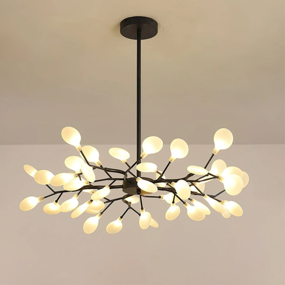 Branch Pendant Light Black Modern Chandelier LED 70 inches Metal Acrylic Warm White 3000K for Dining Room High Ceiling Open Plan
