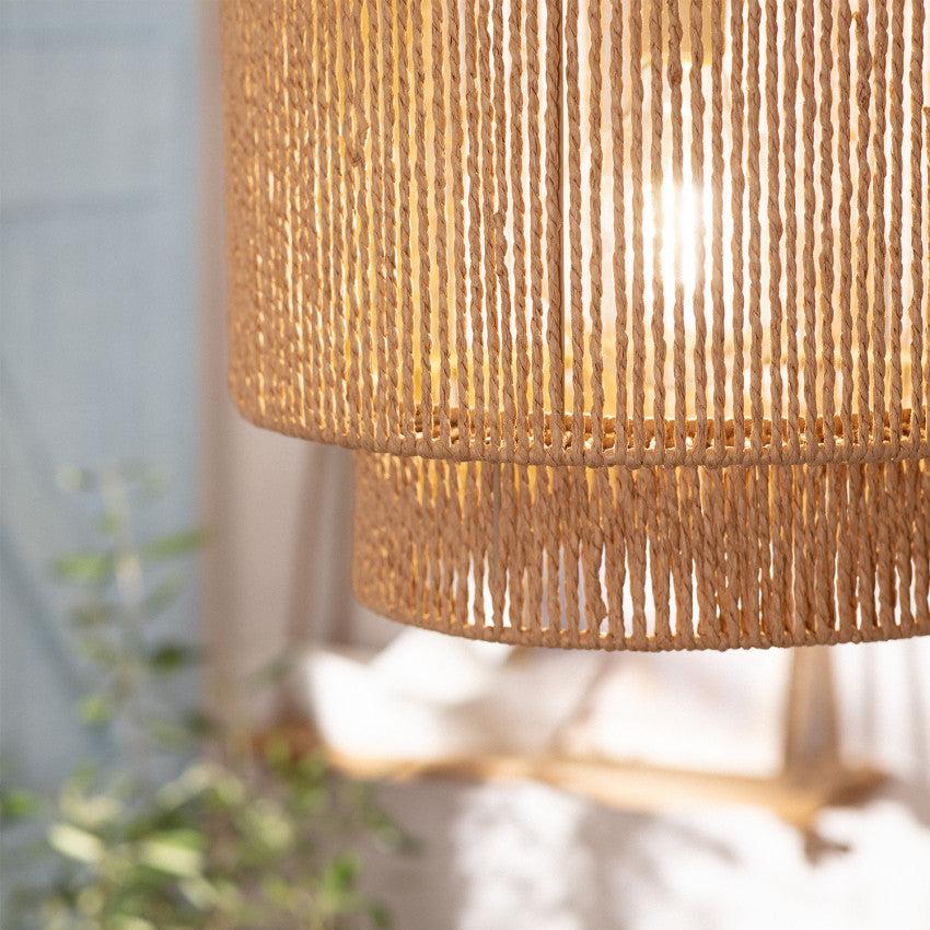Woven Raffia Hanging Lamp 16-Inch Natural Fiber Shade Boho Dining Room Pendant Light with E27 Socket for Kitchen Island Living Room