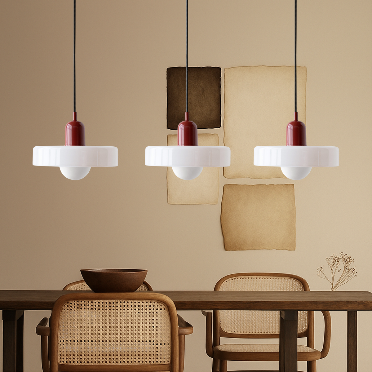 Triple Glass Hanging Light 39 in Wide Black Finish Adjustable Cable Kitchen Island Dining Table Ceiling Fixture Warm 3000K G9 Socket for Ope