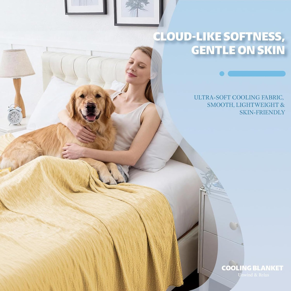 ChillWave | Cooling Blanket with Breathable Fabric | Lightweight & Soft for Hot Sleepers