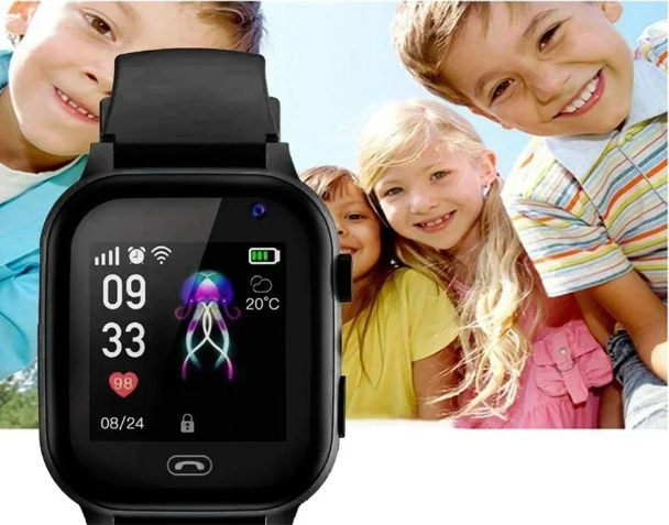 Kids GPS Smartwatch with Video Calling and Real-Time Location Tracking for Parents, Emergency SOS Button, 13 MP Camera, Activity Tracker