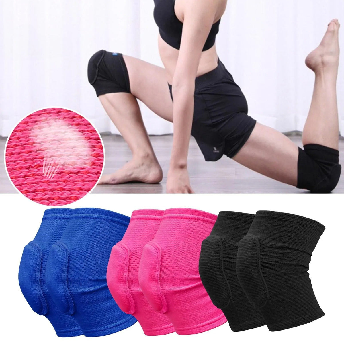 Cushioned Knee Pads for Floor Work, Exercise & Garden Tasks – Thick EVA Padding for Joint Protection During Yoga, Cleaning & Kneeling