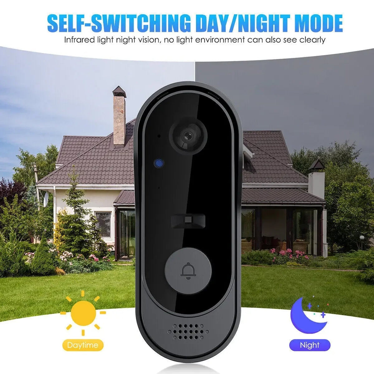 Video Doorbell Camera Wireless with Two-Way Audio, 170° Wide Angle HD Motion Detection for Front Door Entry Security