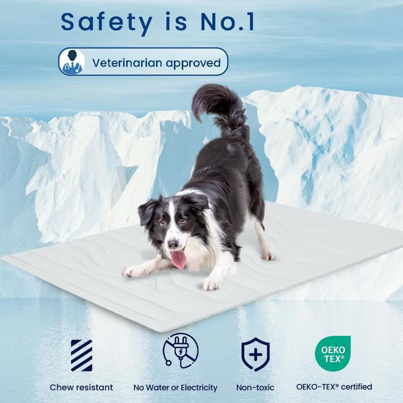 Self-Activating Pet Bed Pad for Dogs – Heat-Dissipating Resting Surface with Machine Washable Fabric & Portable Design