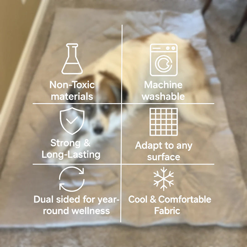 Self-Activating Pet Bed Pad for Dogs – Heat-Dissipating Resting Surface with Machine Washable Fabric & Portable Design