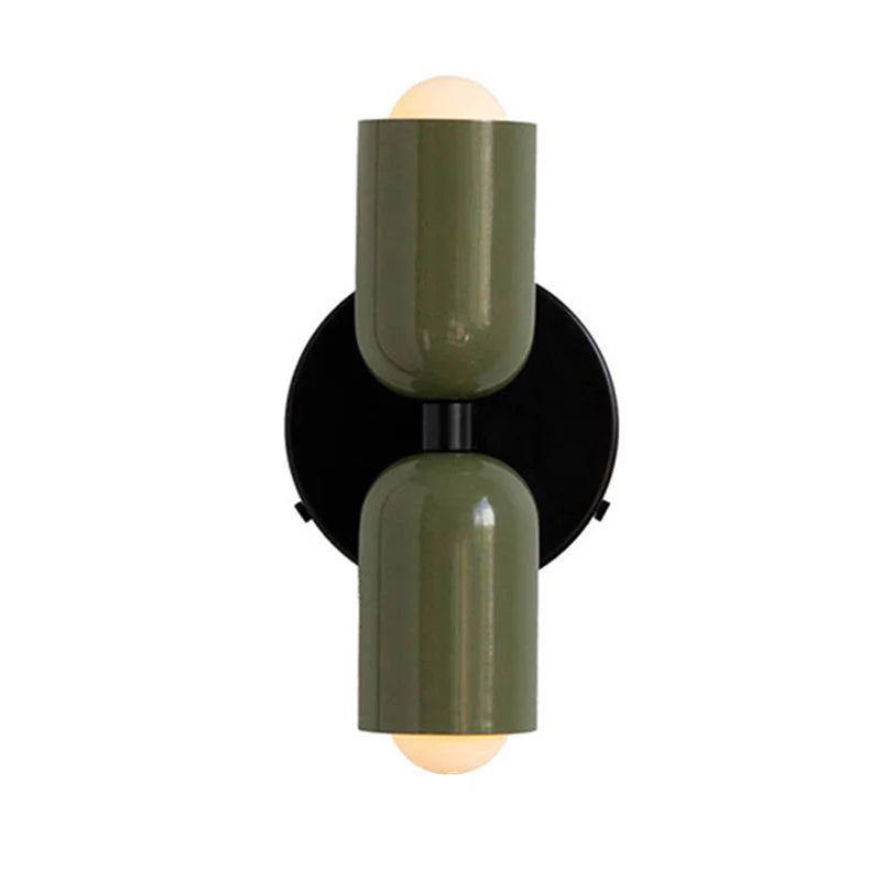Glass Sconce Dual-Direction Fixture Green 4.7 in Contemporary Bedside Hallway Uplighter Downlighter for Home Apartment Lounge Passage Ambien